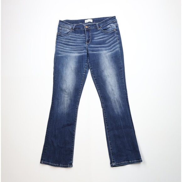 Buckle BKE Womens 32 x 31 1/2 Distressed Thick Stitch Stretch Victoria Jeans - Picture 1 of 16